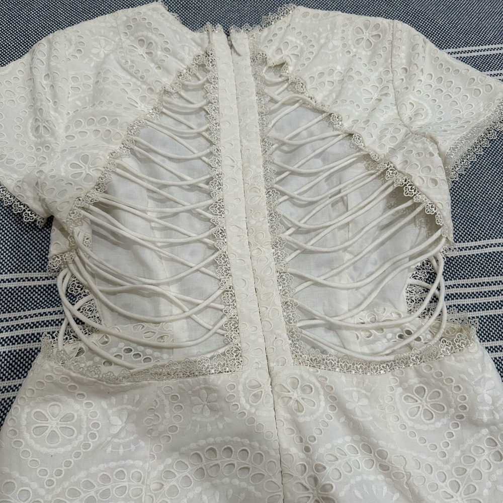 ZIMMERMANN Mercer Flutter Dress White - Picture 8 of 10